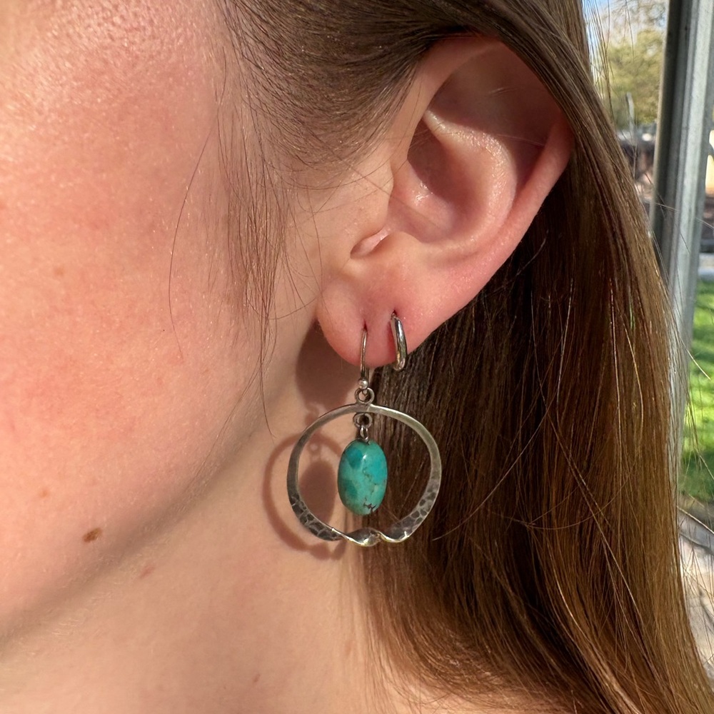 Silpada Sterling Silver and Turquoise Earrings - Picture 9 of 9